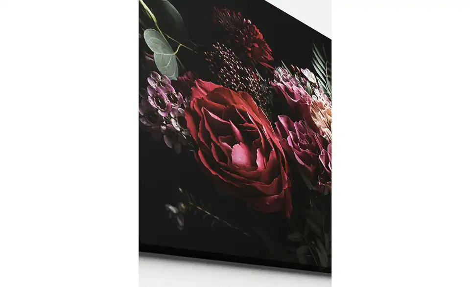 Kunstleinwand 80x60 cm "Baroque Flowers III", Perspektive