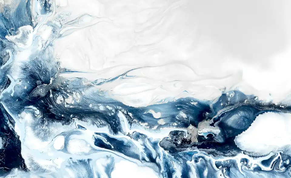 Kunstleinwand "Blue Mystery", Frontansicht