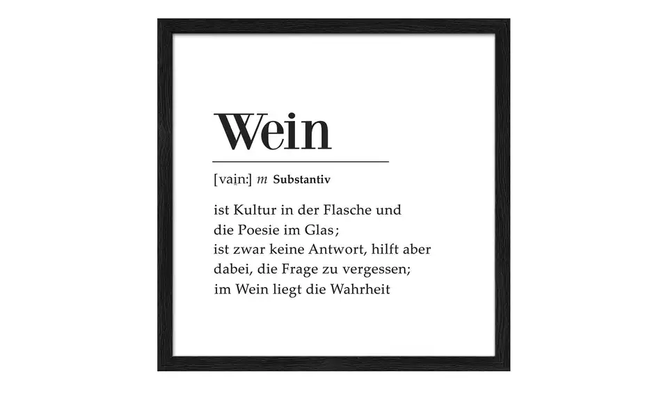 Gerahmtes Bild Slim-Scandic Rotwein Definition, Frontansicht