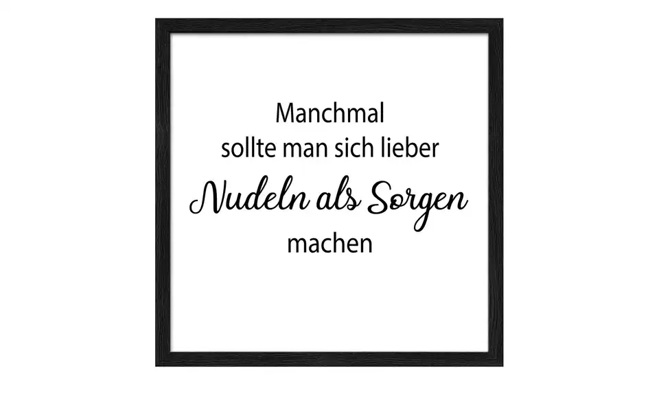 Gerahmtes Bild Slim-Scandic Lieber Nudeln, Frontansicht
