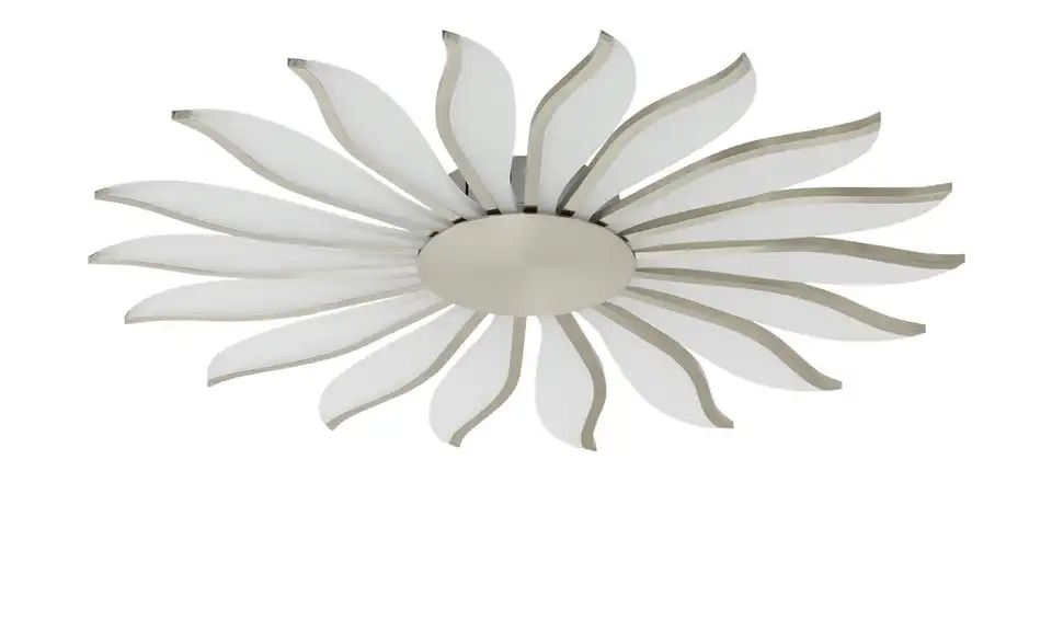 Meisterleuchten LED-Deckenleuchte, ´Sonne´ Nickel matt | Nickel matt, Weiß