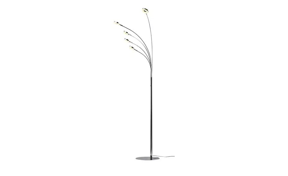 KHG LED-Bogenleuchte, 5-flammig, chrom, Beleuchtet