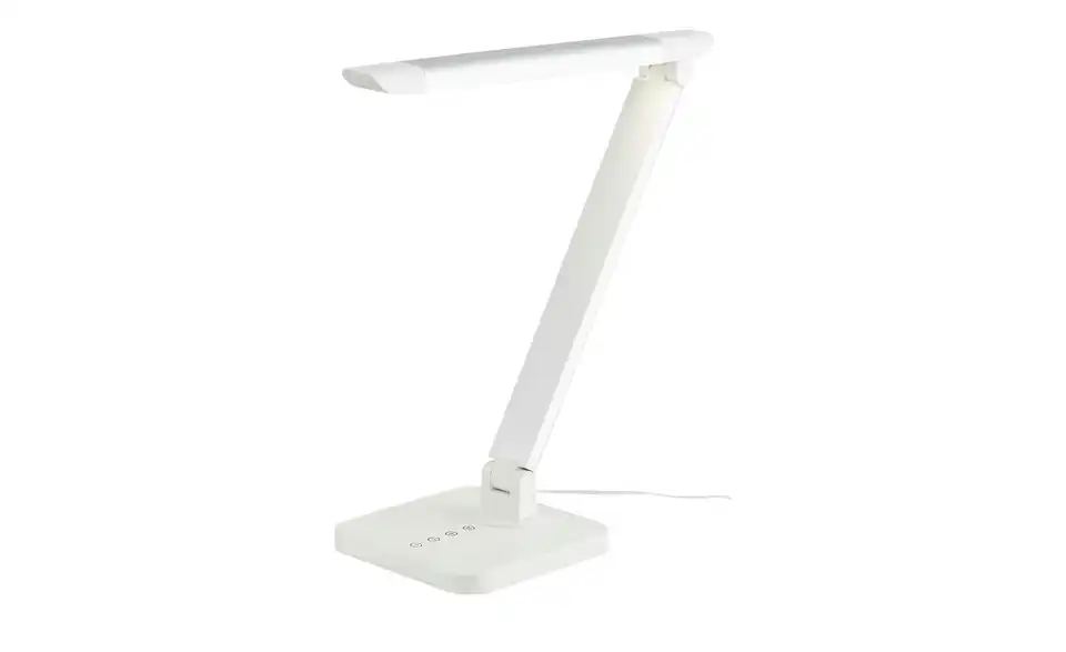 KHG LED-Tischleuchte, 1-flammig, Alu/weiß, Beleuchtet