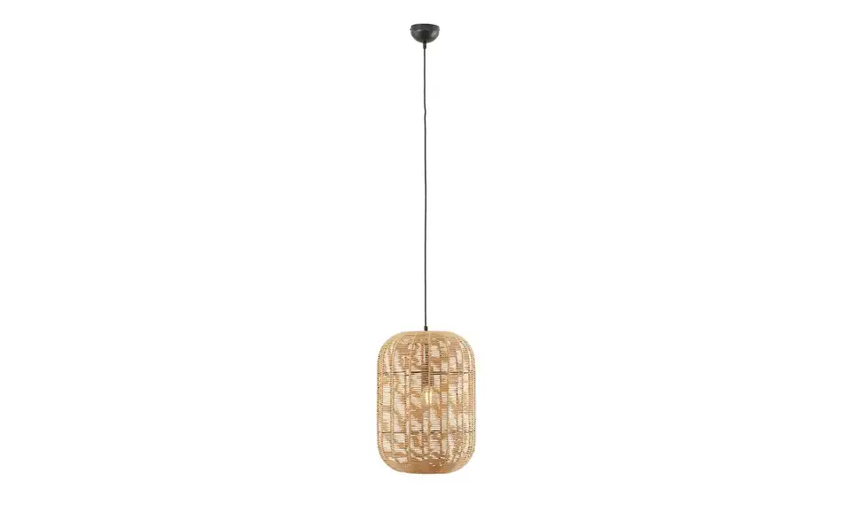Trio Pendelleuchte, 1-flammig, Sisal braun `groß ´, Beleuchtet