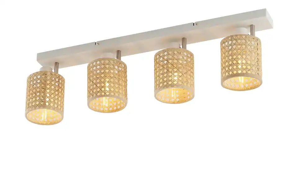 KHG Deckenstrahler, weiß, 4-flammig `Wiener Geflecht`, Perspektive