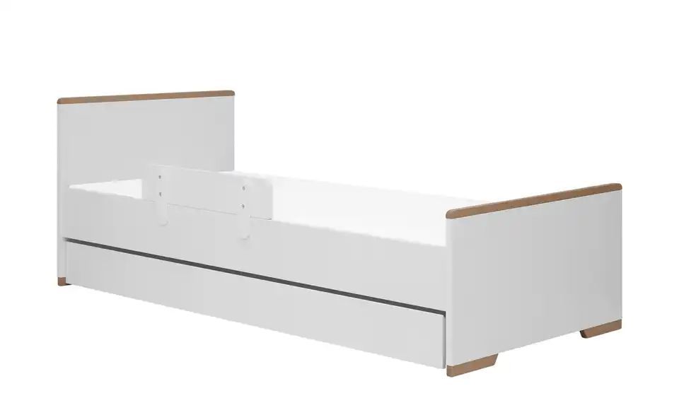 Bett SOE 90x200 cm Weiß / Buche
