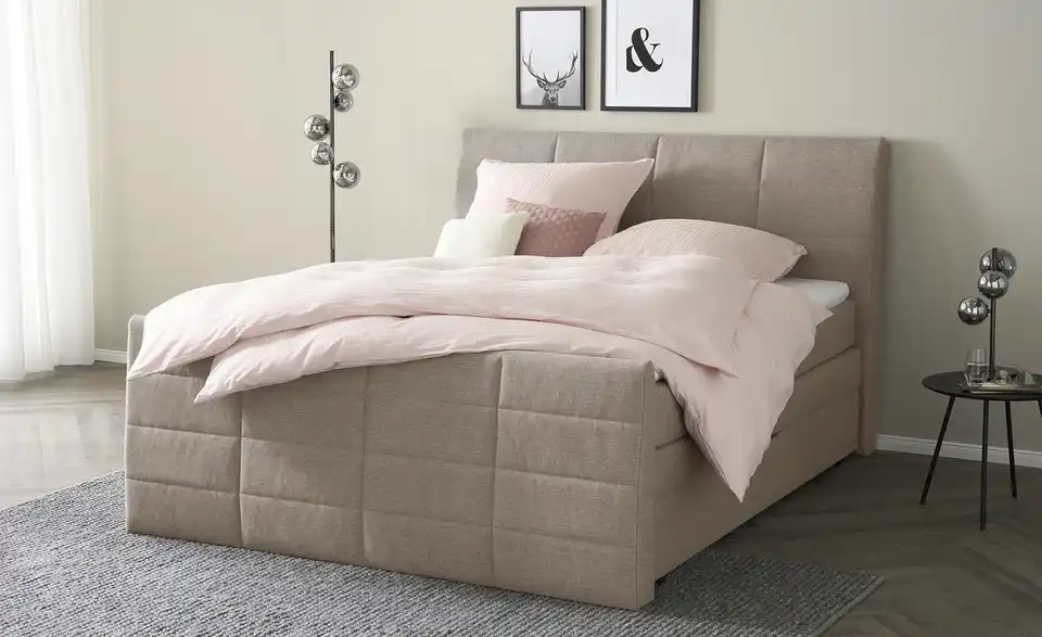 Boxspringbett Baron mit Bettkasten und Topper, Perspektive