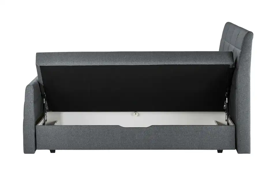 Boxspringbett Baron mit Bettkasten und Topper, geöffnet