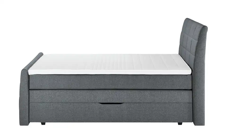 Boxspringbett Baron mit Bettkasten und Topper, Profilansicht