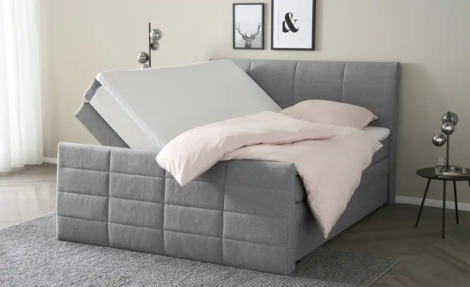 Boxspringbett Baron mit Bettkasten und Topper, Funktionsansicht
