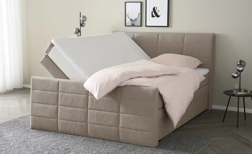 Boxspringbett Baron mit Bettkasten und Topper, Funktionsansicht