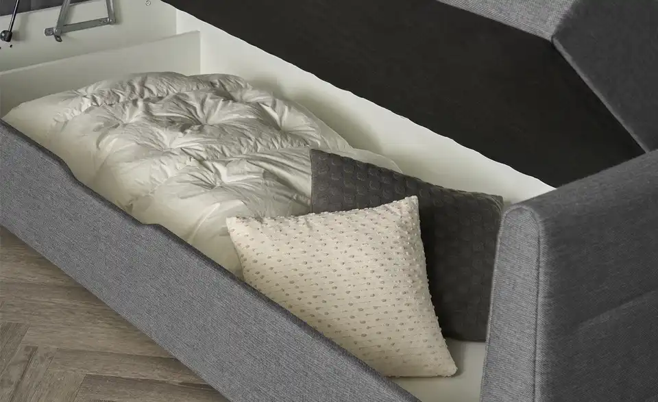 Boxspringbett Baron mit Bettkasten und Topper, Funktionsansicht