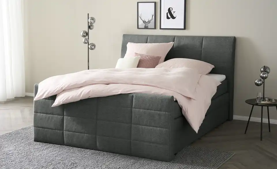 Boxspringbett Baron mit Bettkasten und Topper, Perspektive