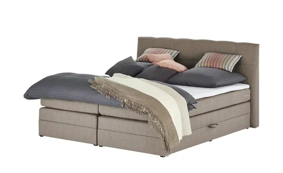 Boxspringbett mit Bettkasten SARANDA Beige 180x200 cm von UNO