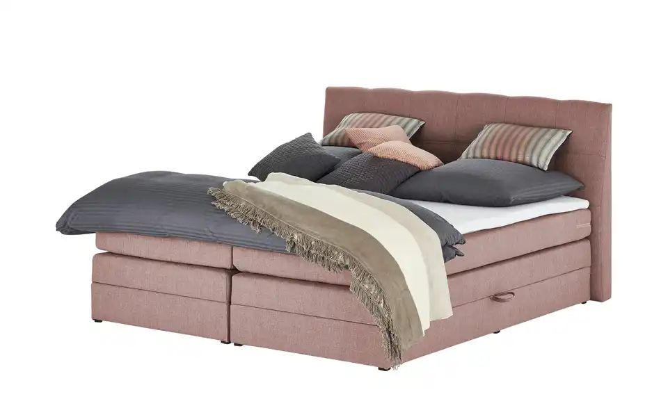 Boxspringbett mit Bettkasten SARANDA Pastellrosa 180x200 cm von UNO