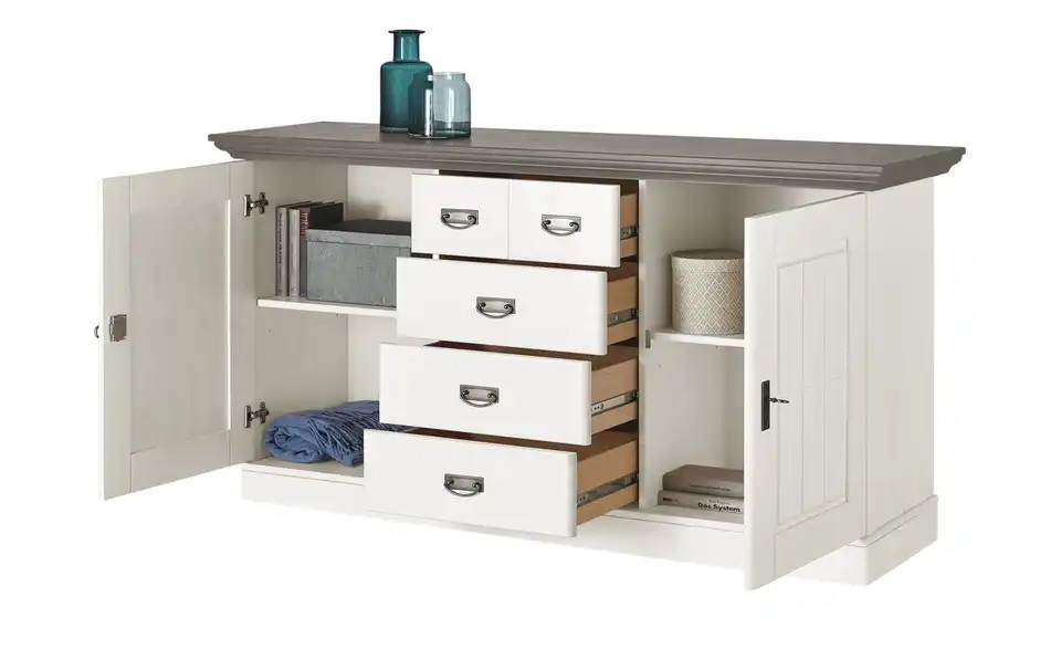 maison bleue Sideboard Florian, geöffnet