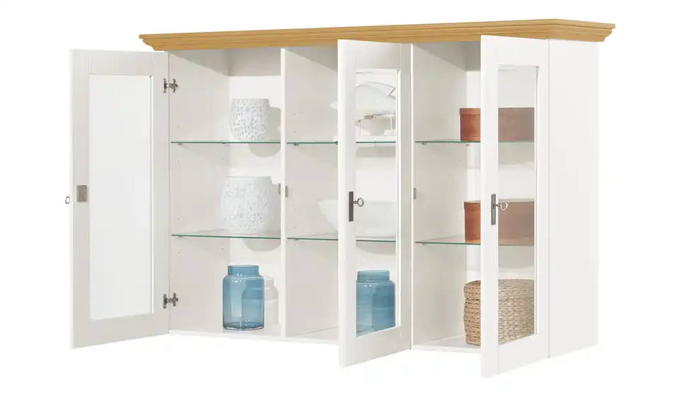 maison bleue Vitrinenaufsatz Florian für Sideboard, Funktionsansicht