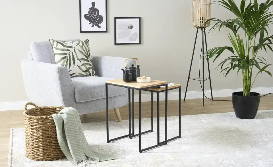 Beistelltisch, 2er-Set Ferro, in Wohnsituation