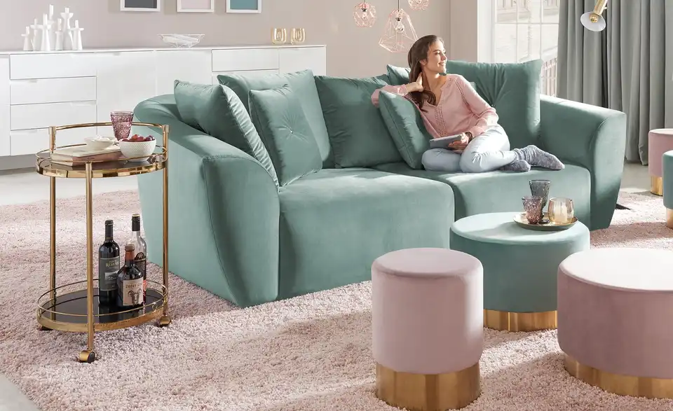 Servierwagen Oro goldfarben, in Wohnsituation