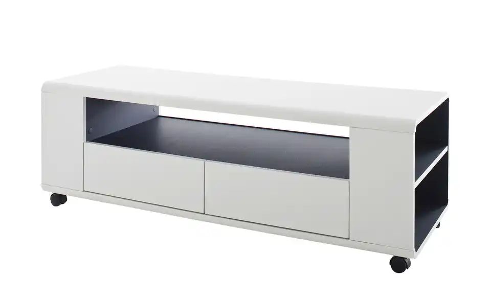 TV-Lowboard BIBIONE Weiß / Anthrazit