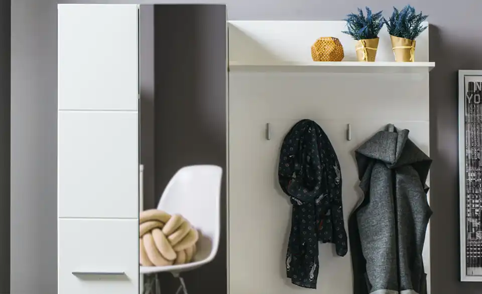 Garderobenschrank, 2-türig Bassano, in Wohnsituation