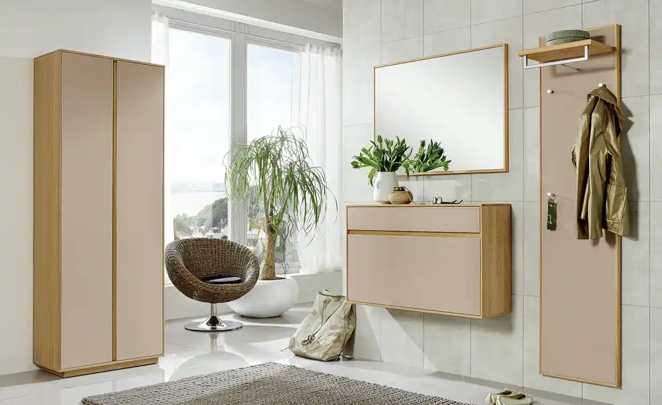 Möbel Garderobenschrank (Beige) | | Höffner Tiba Sand