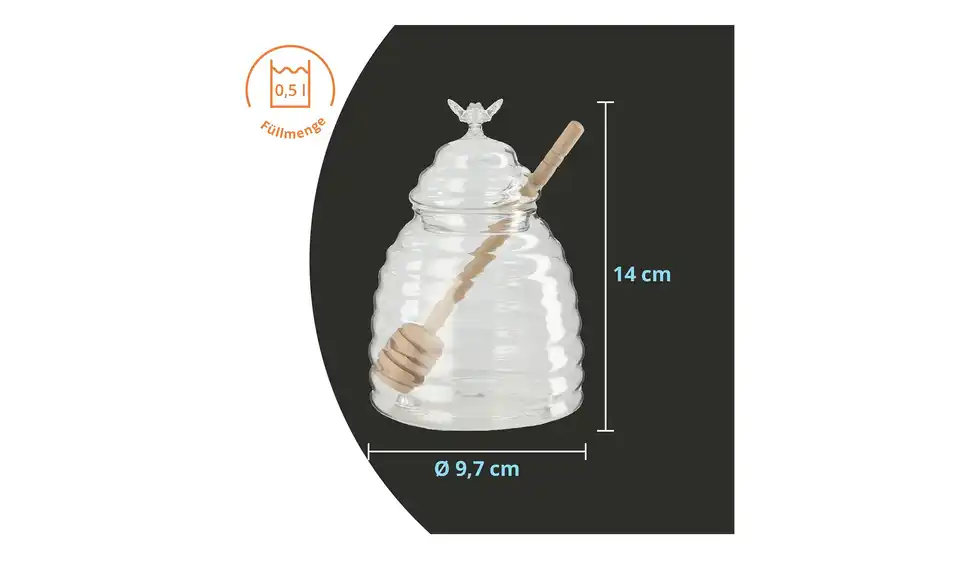 for friends Aufbewahrungsglas Honig, Bild mit Text