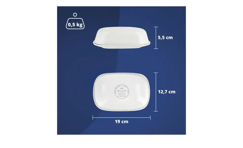 KHG Butterdose, Bild mit Text