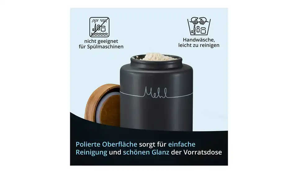 KHG Aufbewahrungsdose Mehl, Bild mit Text