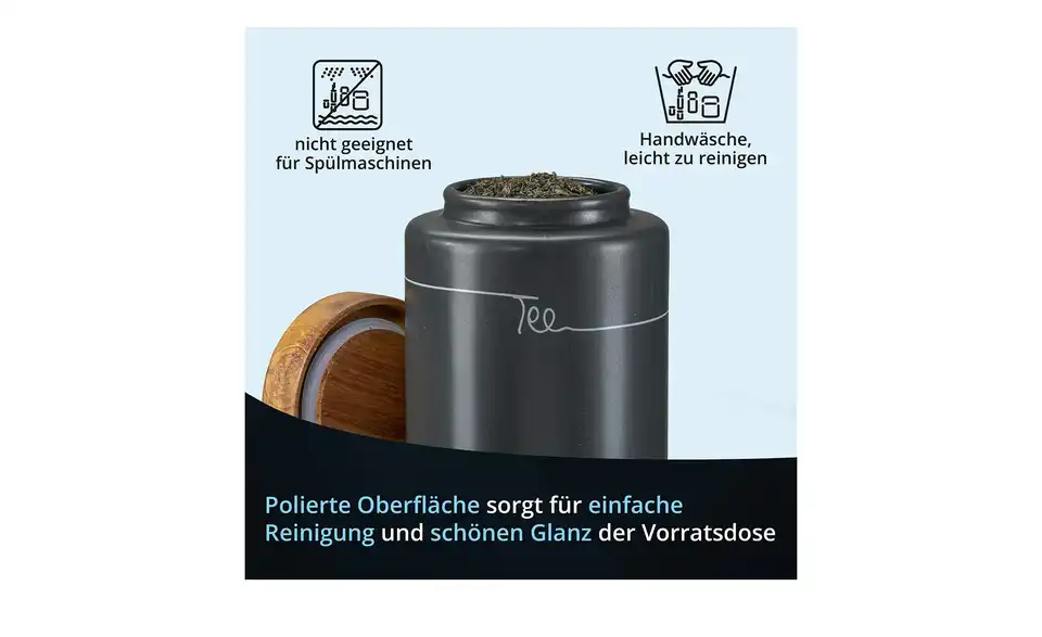 KHG Aufbewahrungsdose Tee, Bild mit Text