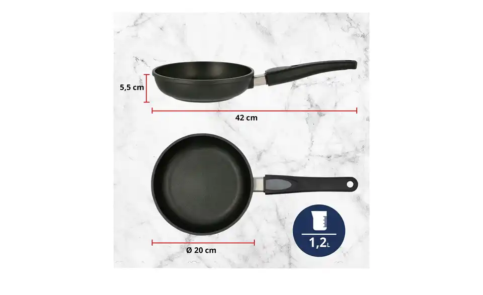 Meisterkoch Bratpfanne 20 cm GENIUS, Bild mit Text