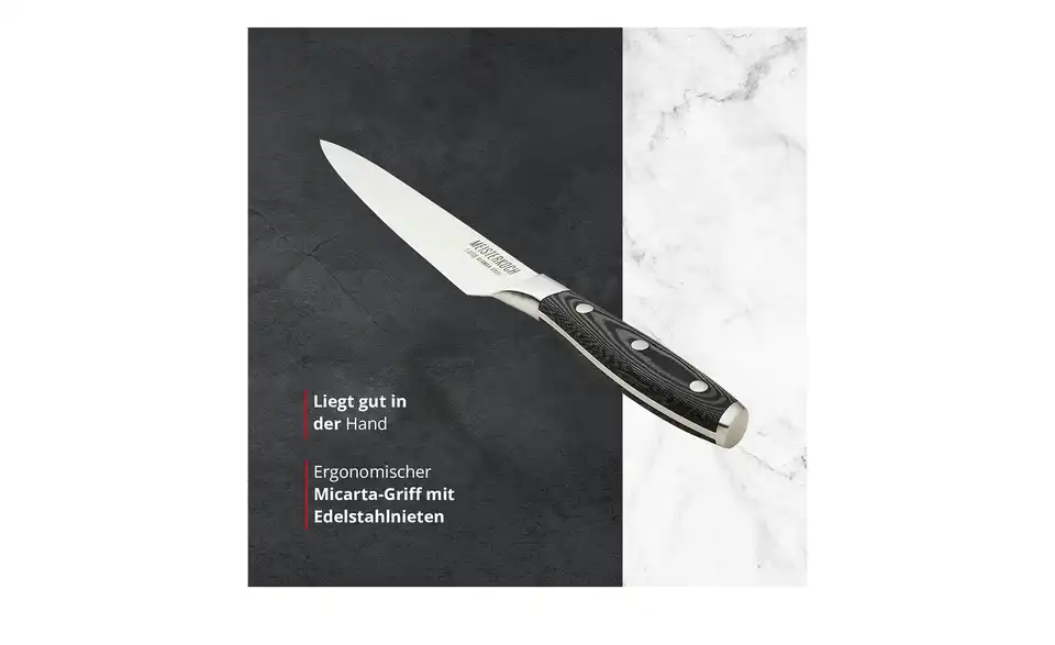 Meisterkoch Universalmesser 12,5 cm PRIMUS, Bild mit Text