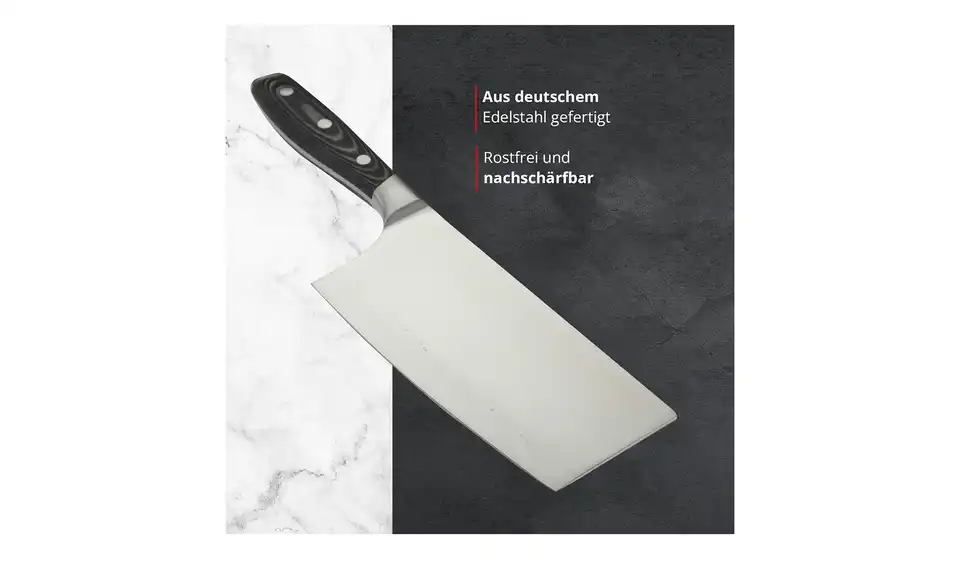 Meisterkoch Hackmesser 17,5 cm PRIMUS, Bild mit Text