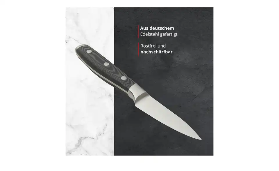 Meisterkoch Gemüsemesser 8,5 cm PRIMUS, Bild mit Text