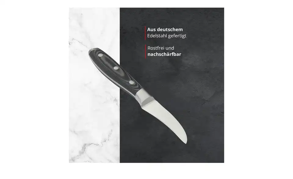 Meisterkoch Schälmesser 7,5 cm PRIMUS, Bild mit Text
