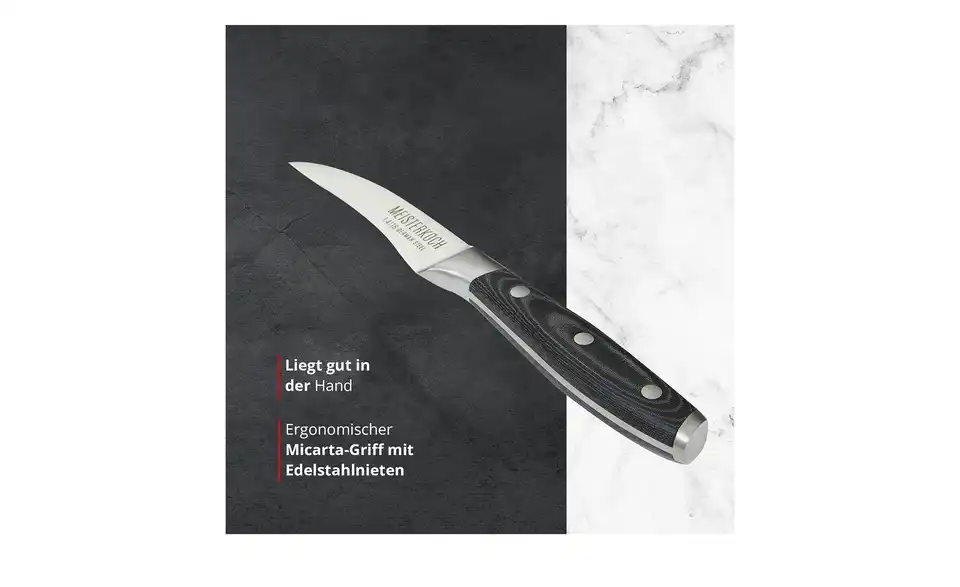 Meisterkoch Schälmesser 7,5 cm PRIMUS, Bild mit Text