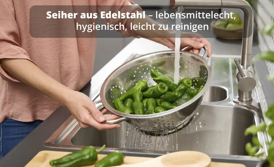 for friends Seiher 28 cm, Bild mit Text