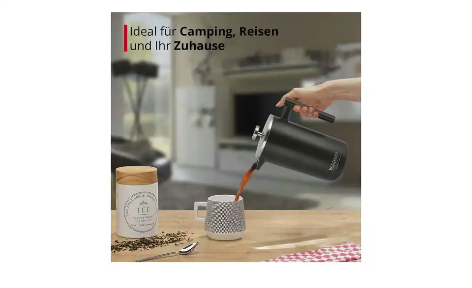 Meisterkoch Kaffeepresse CENA, Bild mit Text