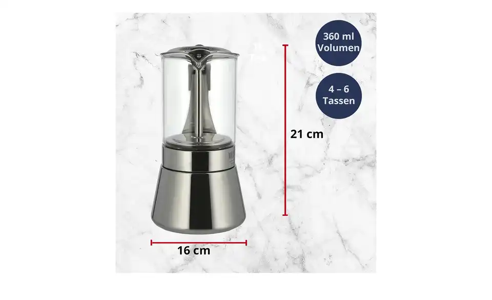 Meisterkoch Espressokocher CENA, Bild mit Text