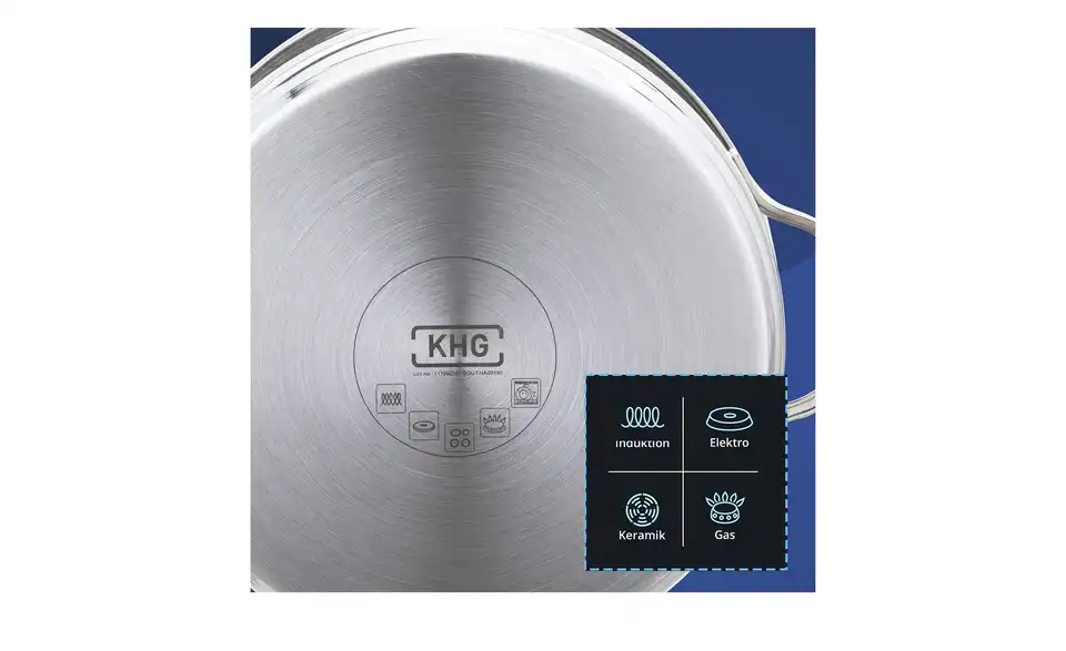 KHG Kochtopf mit Ausguß Gina, Bild mit Text