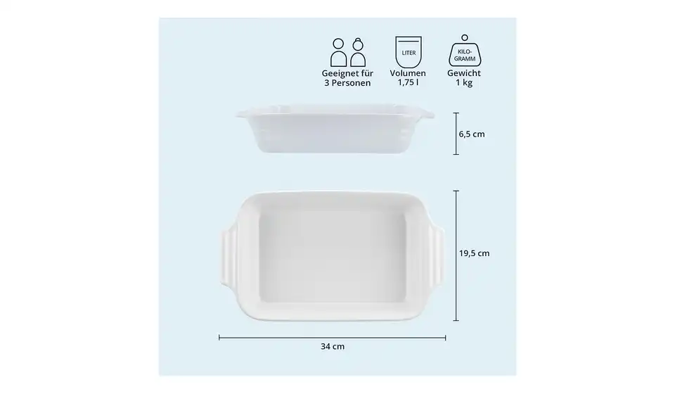 KHG Auflaufform, Bild mit Text