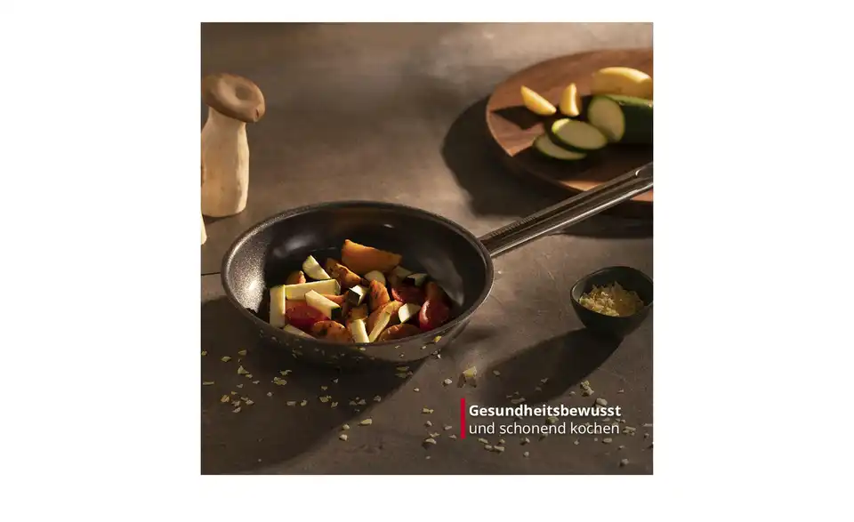 Meisterkoch Edelstahlpfanne 20 cm LINUS, Bild mit Text