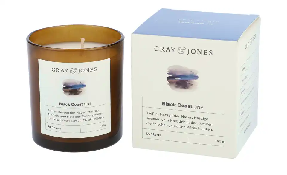 Gray & Jones Duftkerze Black Coast ONE, Funktionsansicht