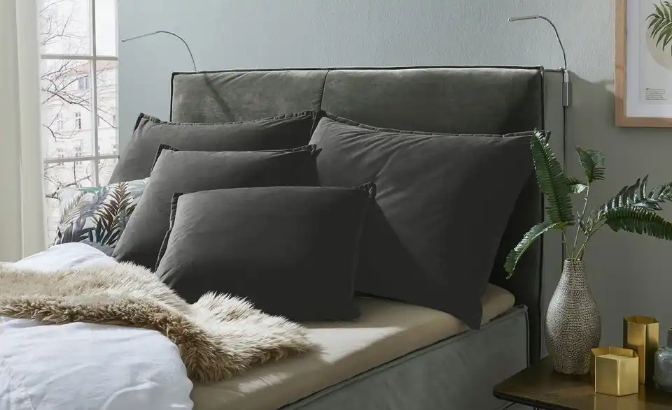 Boxi Boxspringbett 140 x 200 cm Boxi Urban mit trendigem Keder, in Wohnsituation