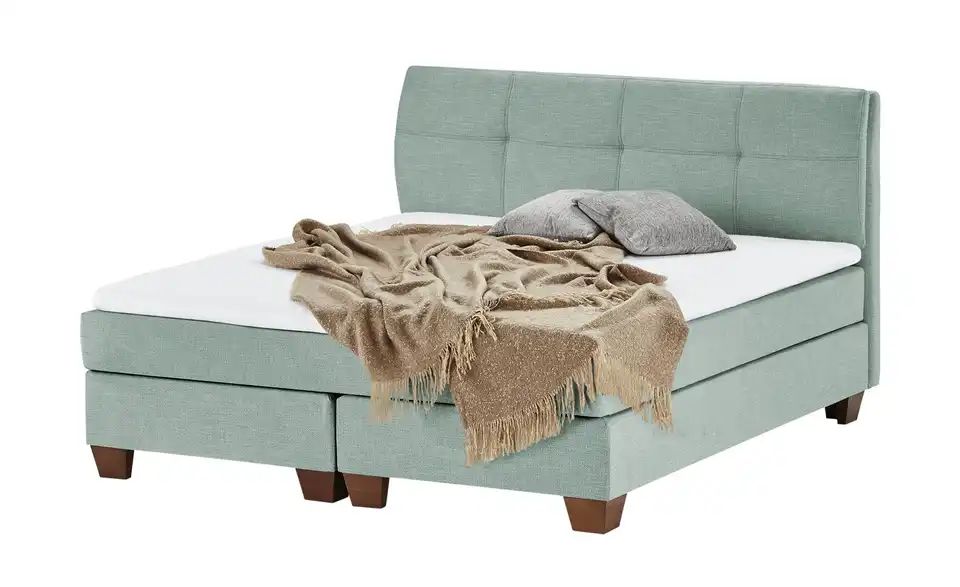 Boxspringbett VEGG 140x200 cm Aquablau von SKAGEN BEDS