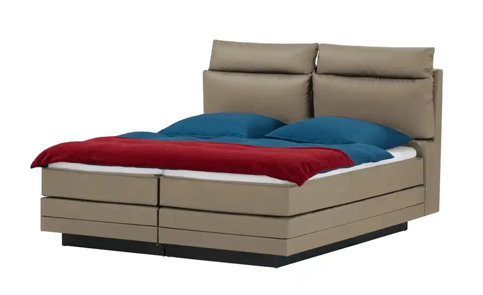 Motor-Boxspringbett HARDEGO Taupe 180x200 cm von SKAGEN BEDS
