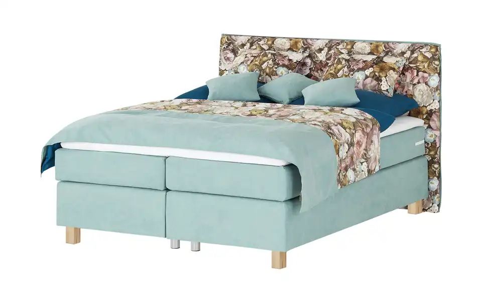 Boxspringbett BIBBY 160x200 cm Türkis