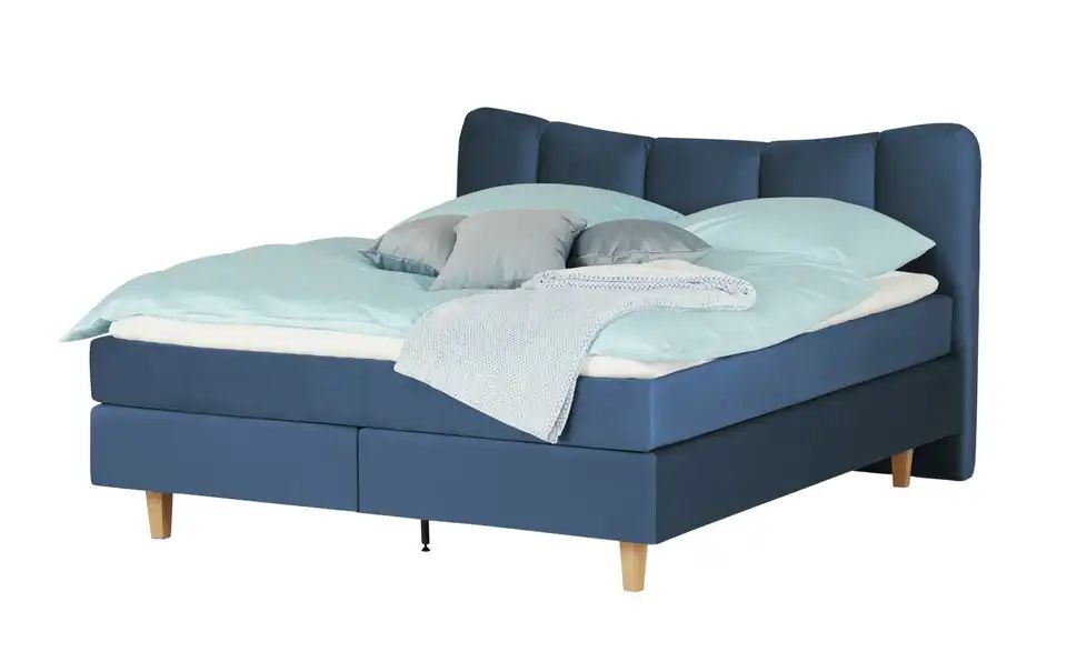 Boxspringbett DALUR Königsblau 160x200 cm von SKAGEN BEDS