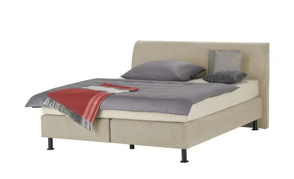 Boxspringbett EARL 160x200 cm Beige von VANDOORN