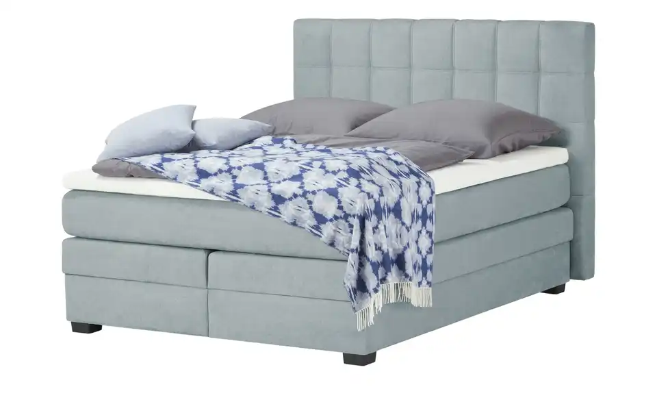 Boxspringbett -mit Bettkasten- FOREVER 160x200 cm Stahlblau von VANDOORN